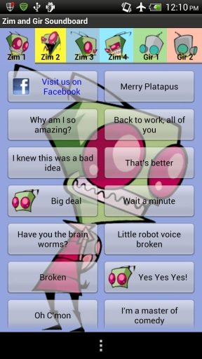 Zim and Gir Soundboard截图1