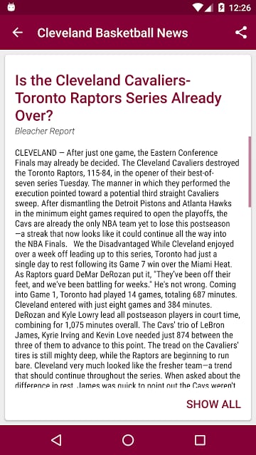 Cleveland Basketball News截图10