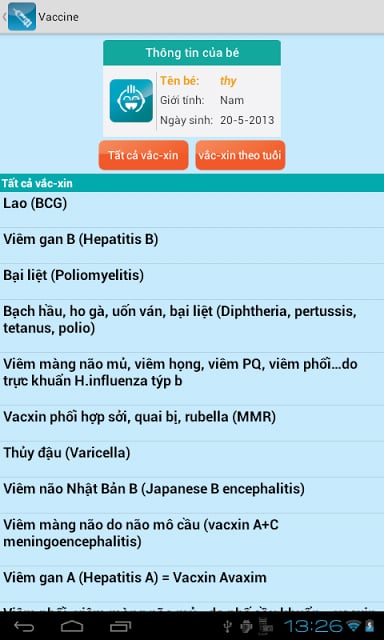 Quản l&yacute; lịch ti&ecirc;m chủng截图3