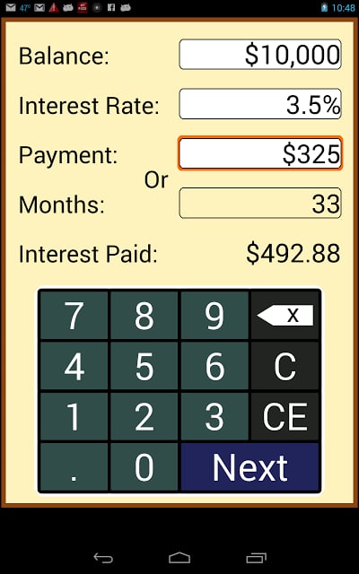 Payoff Calculator截图1