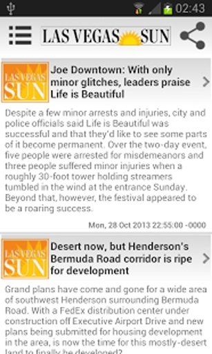 Las Vegas Sun RSS截图1