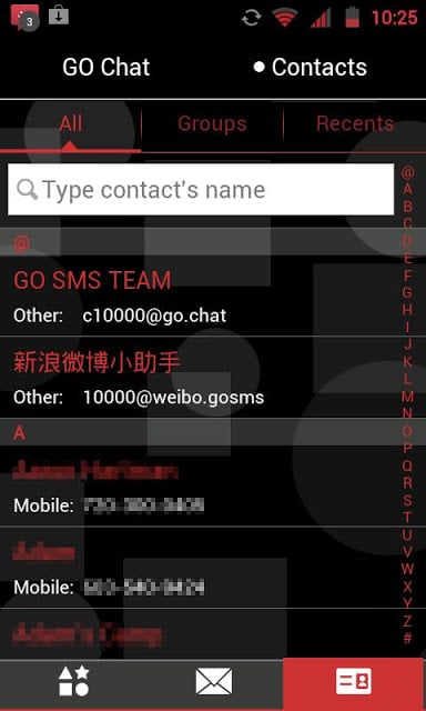 GO SMS THEME - Red Shapes截图1