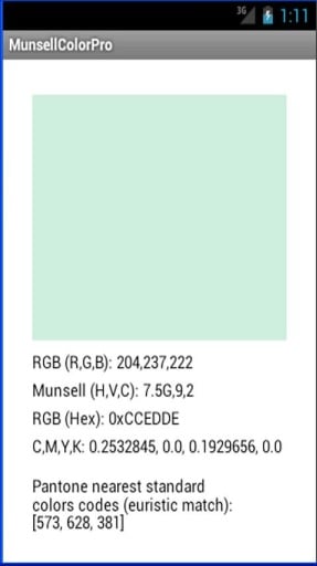 Color Chart Munsell RGB Web截图2