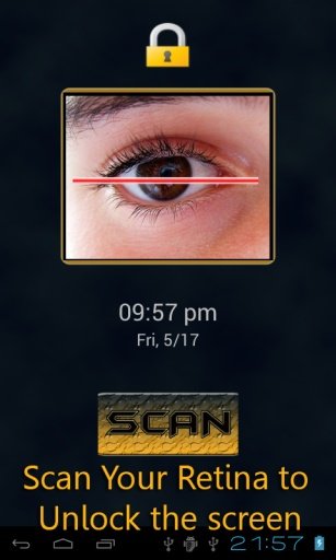 Eye Scanner Lock Screen Free截图4