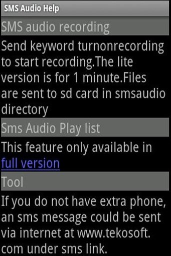 SMS Audio Recorder Spy Lite截图4