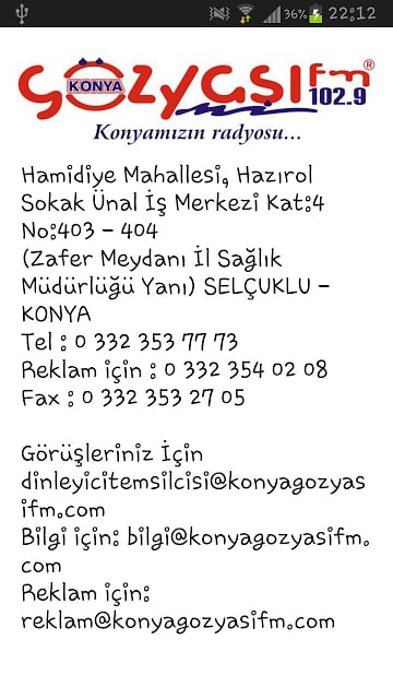 KONYA G&Ouml;ZYAŞI FM TABLET截图1