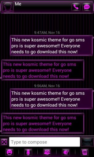 GO SMS Theme Kosmic截图4