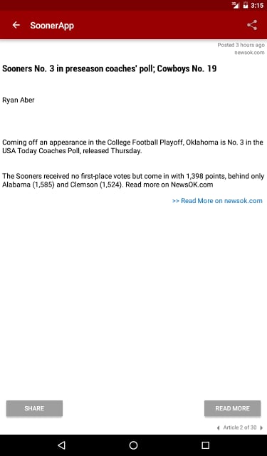 SoonerApp OU Football News截图1