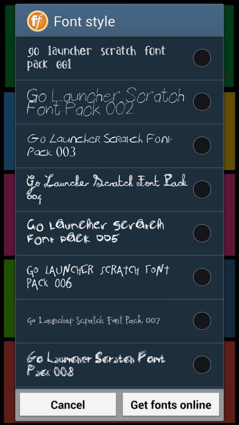 Go Launcher Scratch Font Pack截图9