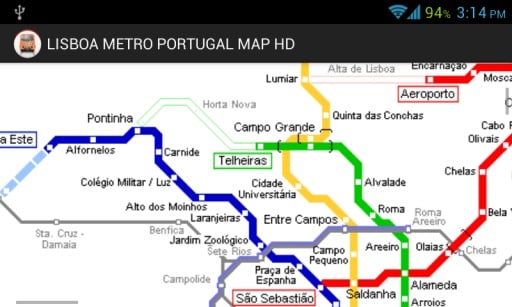 LISBOA METRO PORTUGAL MAP HD截图1