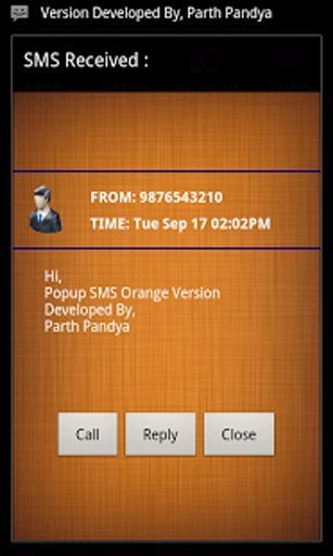 Popup SMS - FREE(Orange)截图9