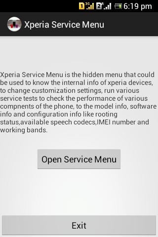 Xperia Service Menu截图2