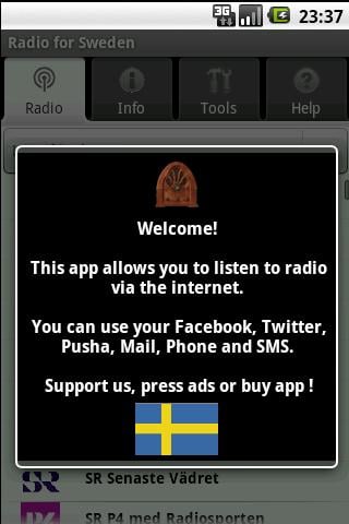 Radio for Sweden (free app)截图1