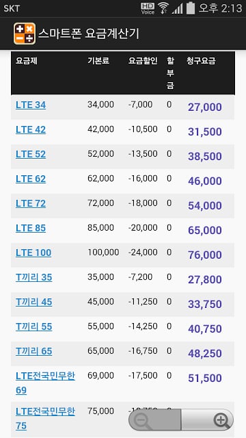 스마트폰 요금계산기 - 세티즌,스마트폰,중고폰,무료앱截图4