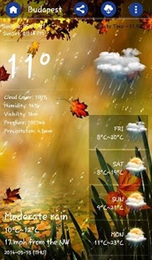 Android Weather &amp; Clock Widget截图7