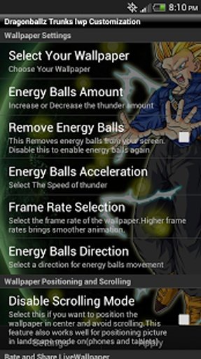 Dragonballz Trunks LWP截图2