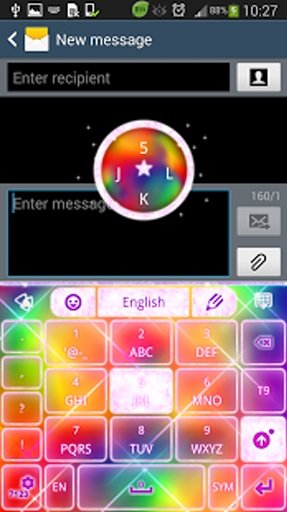 Keyboard Color Glitter Theme截图9