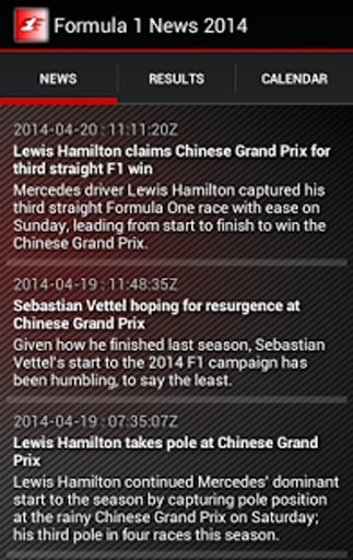 Formula 1 News 2014截图5