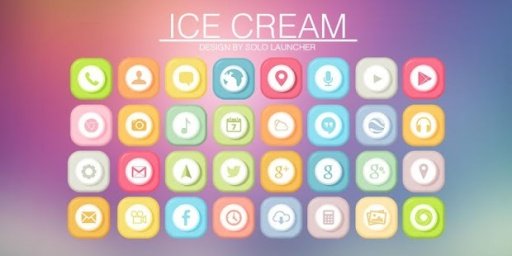 Solo Launcher Ice Cream Theme截图1