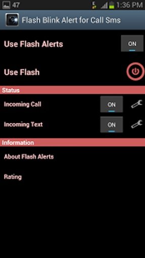 Flash Blink Alert for Call/Sms截图9