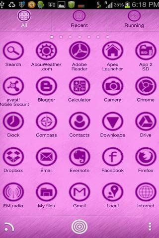 Pink Diva - Go APEX ADW Theme截图2