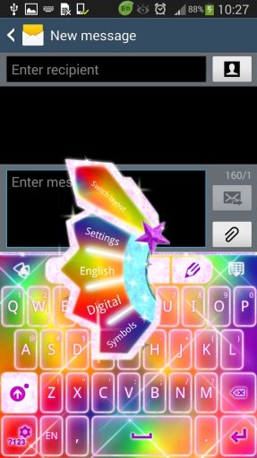 Keyboard Color Glitter Theme截图2