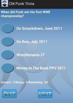 Wrestling - CM Punk Trivia截图