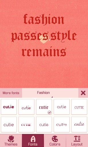 Fashion Font TextCutie截图3