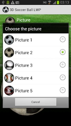 3D Football LWP Ball截图4