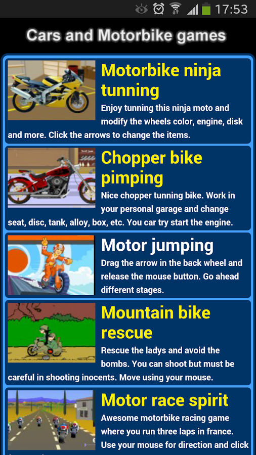 Cars and Motorbike Games截图2