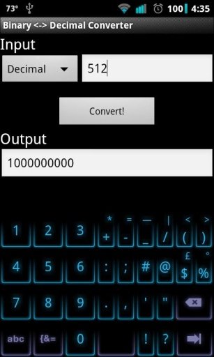 Binary &lt;-&gt; Decimal Converter截图3