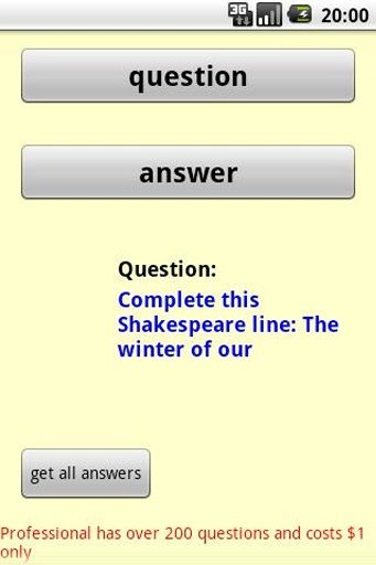 Shakespeare Quiz Demo截图2