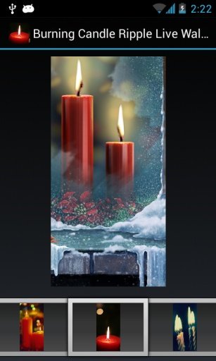 Burning Candle Ripple Live Wallpaper截图3