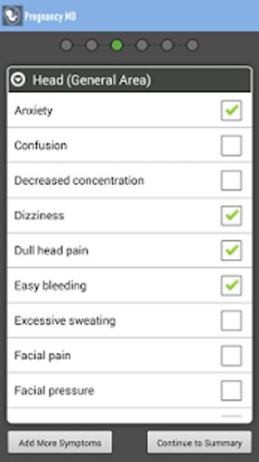 Pregnancy Symptom Checker Lite截图7