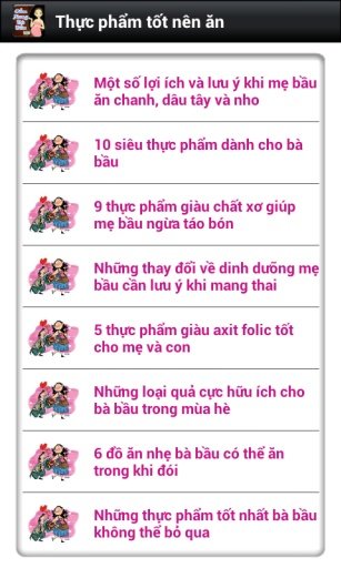 Dinh dưỡng b&agrave; bầu截图1