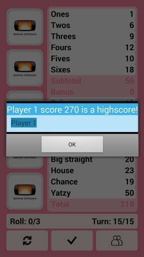 Optima Free Yatzy截图4