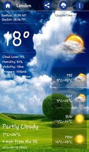 Android Weather &amp; Clock Widget截图4