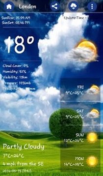 Android Weather &amp; Clock Widget截图