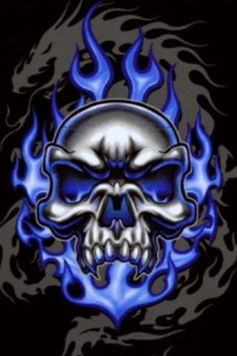 Flaming skull FREE WALLPAPER截图3