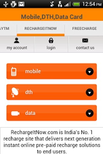 Mobile Recharge,DTH,Data Card截图1