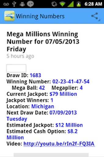 Massachusetts Lottery Results截图1