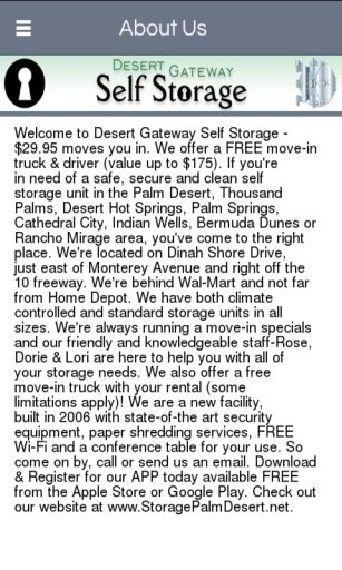 Desert Gateway Self Storage截图2