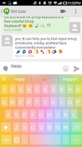 Silk Multicolor Emoji Keyboard截图2