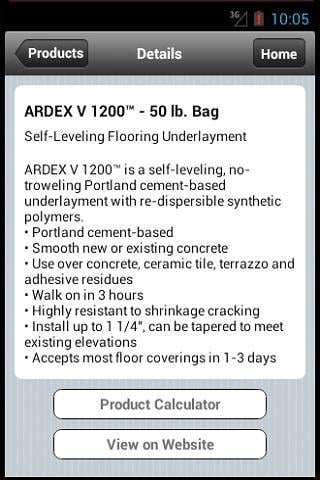 ARDEX Americas Product Calc.截图1