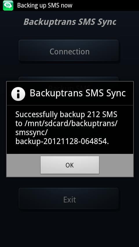 Backuptrans SMS Sync截图4