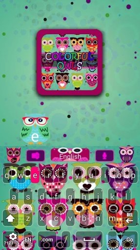 Owls Colorful Go Keyboard截图2