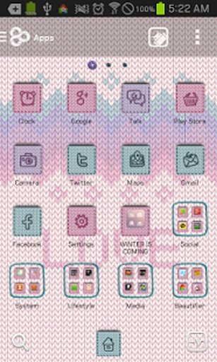 Pastel Knit Go Launcher EX截图5