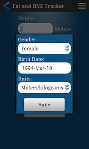 Fat and BMI Tracker截图2