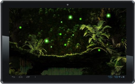 Jungles Night Fireflies HD LWP截图1