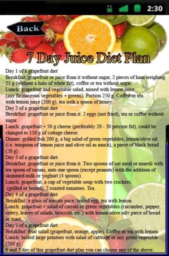 7 Day Juice Diet Plan截图4